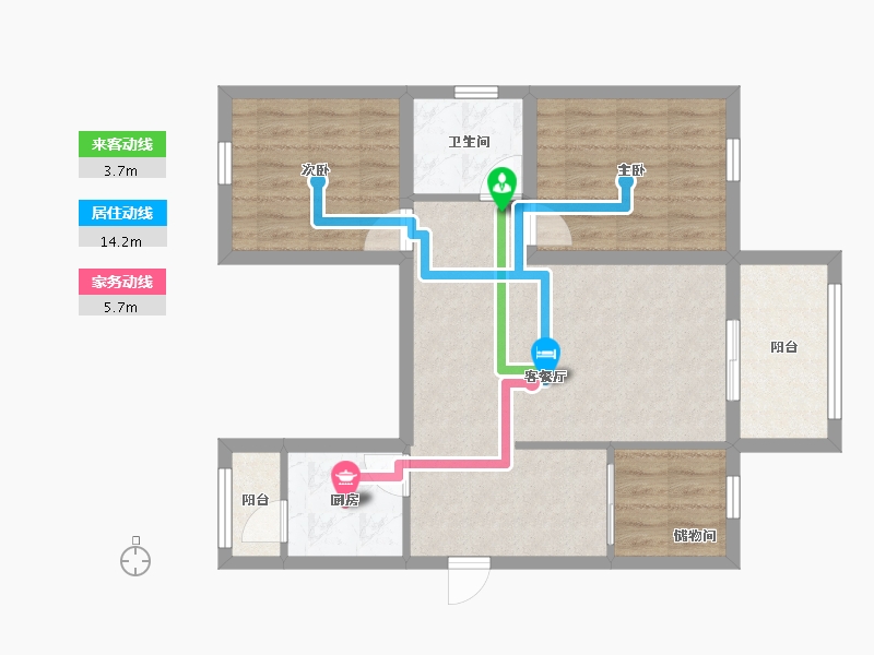 海南省-海口市-可乐园-69.65-户型库-动静线