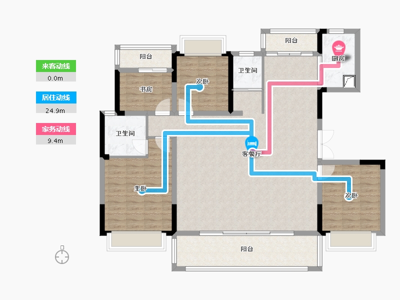 湖南省-衡阳市-金钟岳府-138.00-户型库-动静线