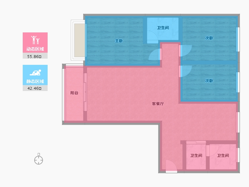 河北省-衡水市-坤源九派花园-98.00-户型库-动静分区