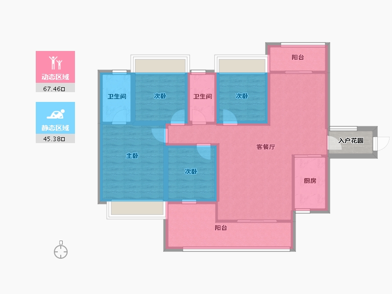 广东省-深圳市-武警新花园-103.39-户型库-动静分区