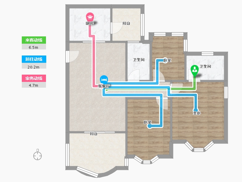 广东省-广州市-海晴居-80.40-户型库-动静线