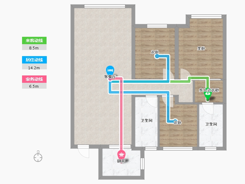 辽宁省-沈阳市-龙湖原府-127.00-户型库-动静线