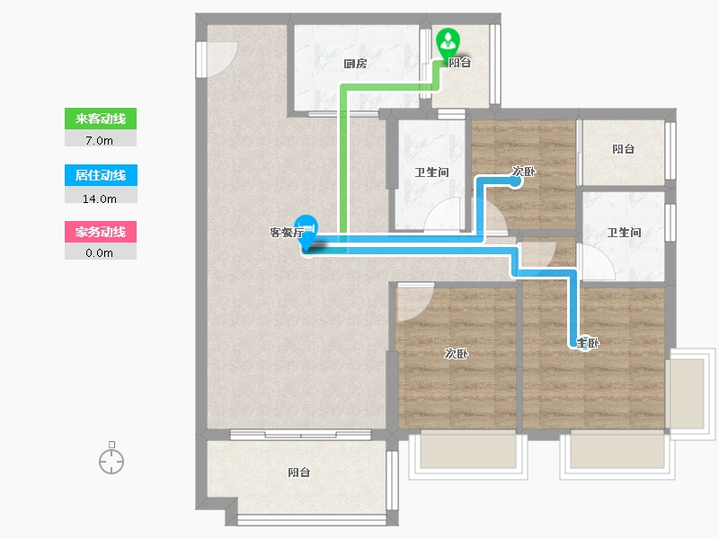 广东省-清远市-时代美居-83.00-户型库-动静线