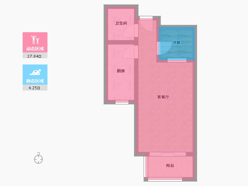 河北省-石家庄市-雅都园-40.85-户型库-动静分区