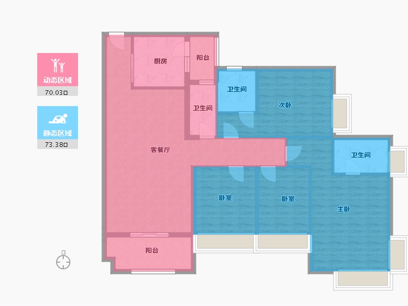 广东省-佛山市-君御海城-130.00-户型库-动静分区