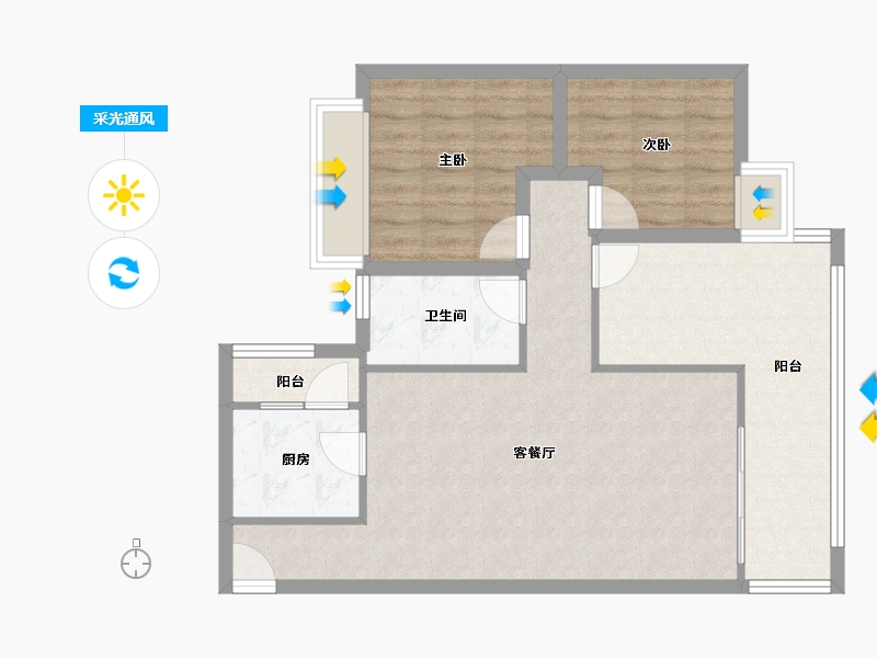 广东省-深圳市-碧海园-78.01-户型库-采光通风