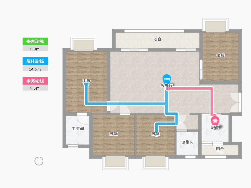 湖北省-恩施土家族苗族自治州-咸丰县东升未来城5期-120.00-户型库-动静线