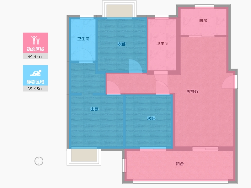 福建省-福州市-中发海悦天澜-79.00-户型库-动静分区