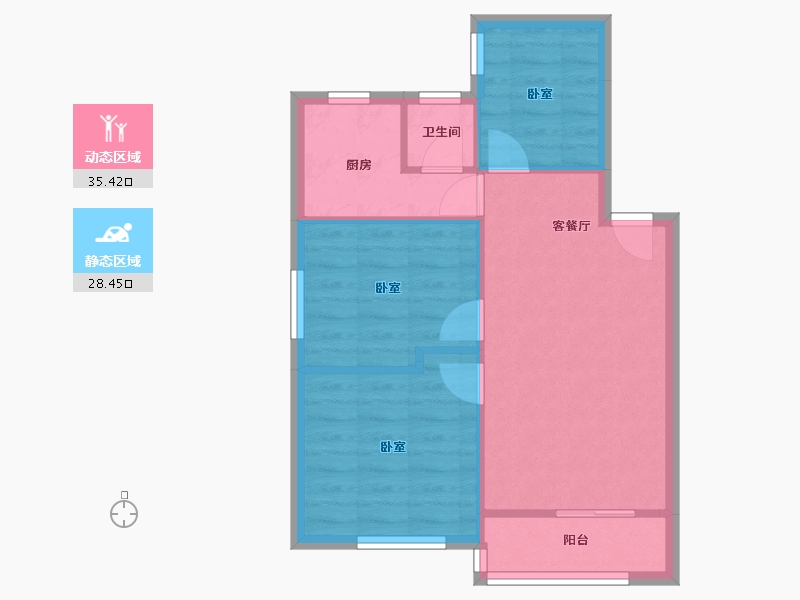 广东省-深圳市-乐意楼-57.74-户型库-动静分区