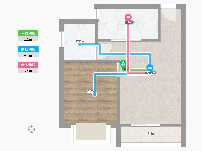 广东省-深圳市-竹子林东区公寓-34.14-户型库-动静线