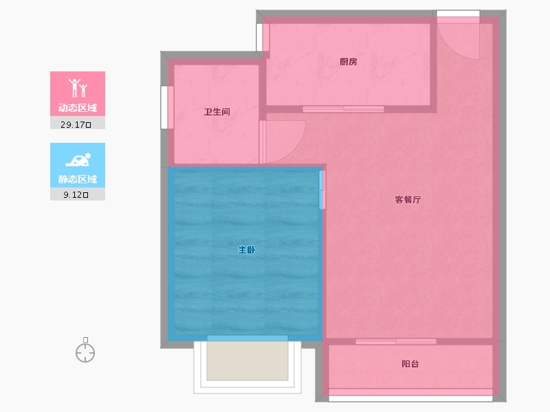 广东省-深圳市-竹子林东区公寓-34.14-户型库-动静分区