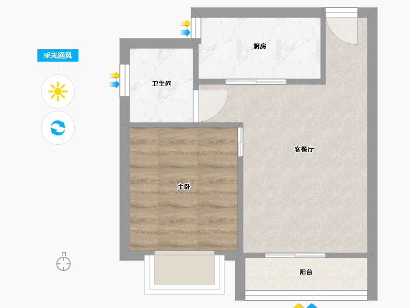 广东省-深圳市-竹子林东区公寓-34.14-户型库-采光通风