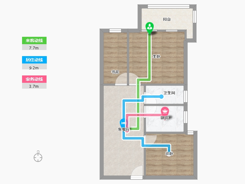 广东省-深圳市-华为荔枝园西区-55.81-户型库-动静线