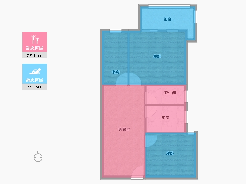 广东省-深圳市-华为荔枝园西区-55.81-户型库-动静分区