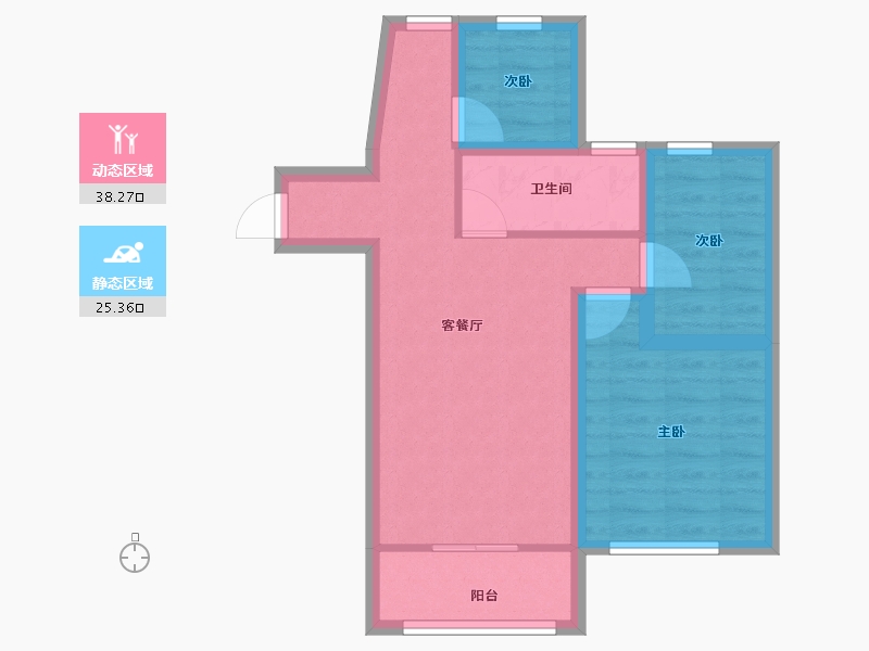 广东省-深圳市-香荔新村-55.66-户型库-动静分区