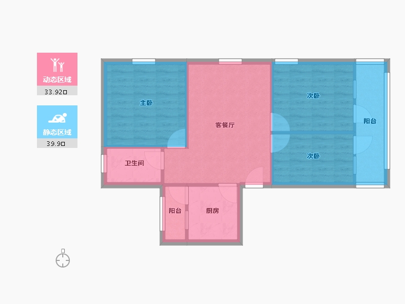 广东省-深圳市-向西华侨新村-66.73-户型库-动静分区