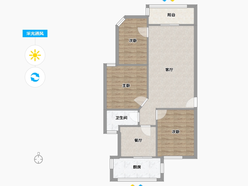 广东省-深圳市-新秀村北区-74.88-户型库-采光通风