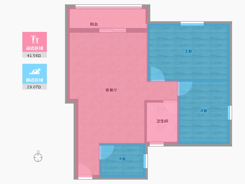 广东省-深圳市-港莲一村-63.90-户型库-动静分区