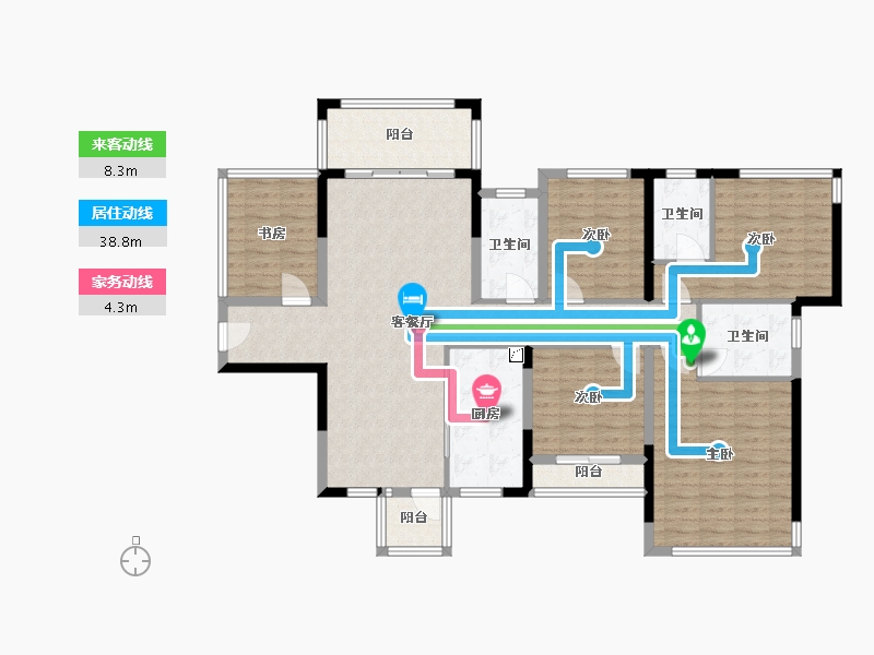 广西壮族自治区-贺州市-江湾1号-124.00-户型库-动静线