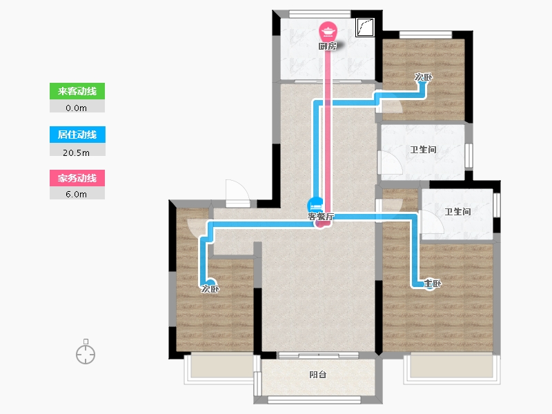 北京-北京市-连心园-86.14-户型库-动静线