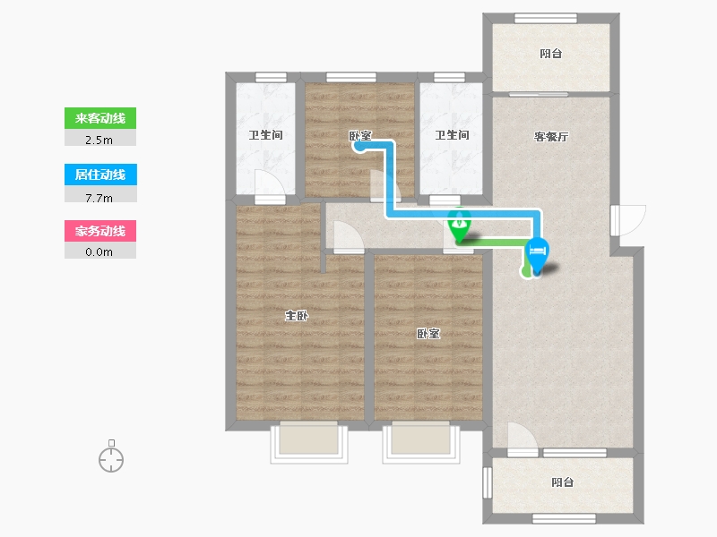 山东省-青岛市-韩洼小区-103.00-户型库-动静线