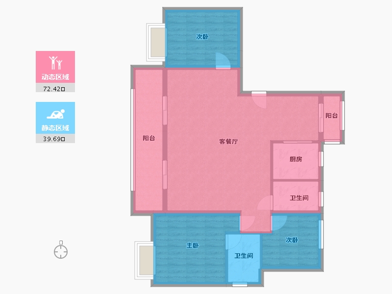 浙江省-绍兴市-和泰春和云镜-97.06-户型库-动静分区