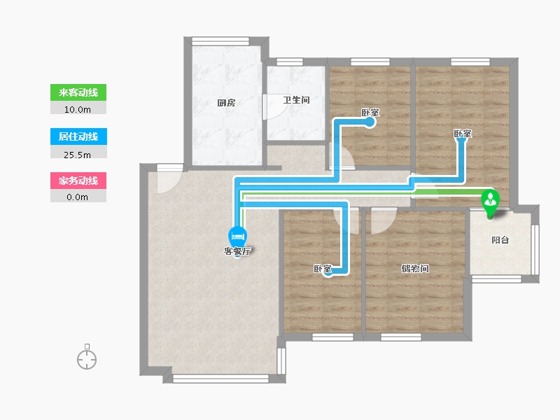 广东省-深圳市-三叉河华侨新村-85.10-户型库-动静线