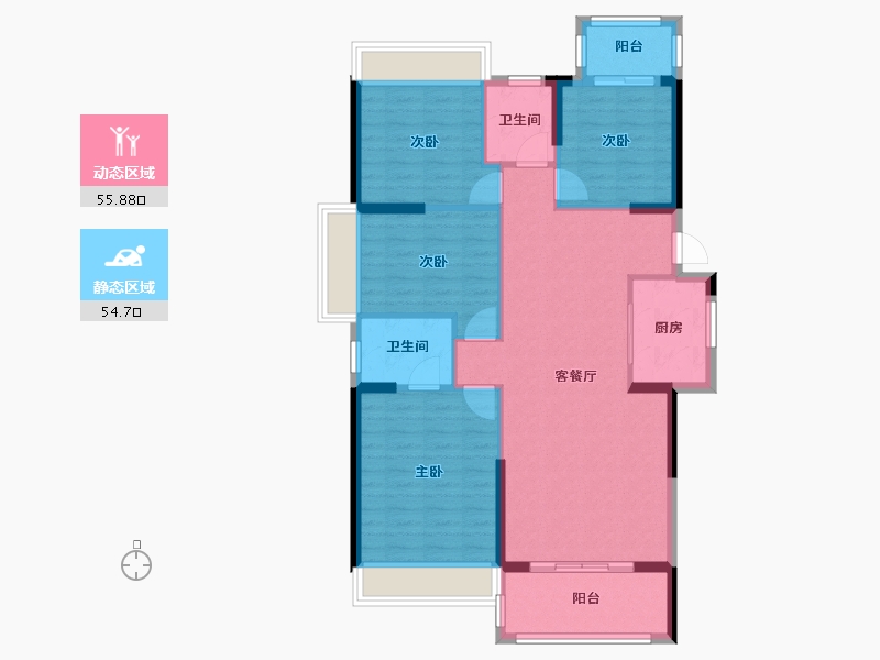 云南省-曲靖市-益府花园-120.00-户型库-动静分区