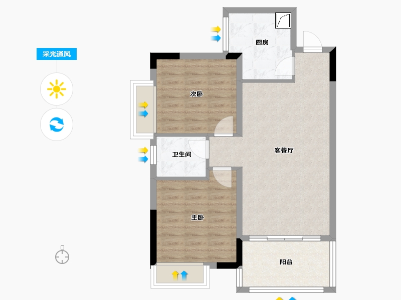 江西省-赣州市-正祥清华园-68.00-户型库-采光通风