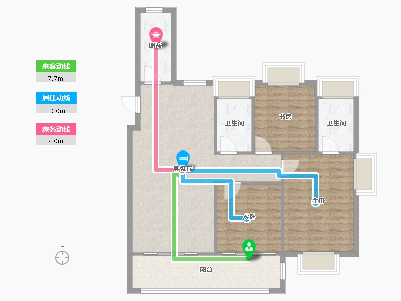 江西省-南昌市-谱洋府-91.20-户型库-动静线