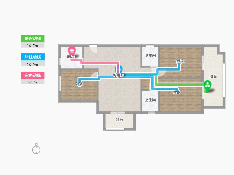 福建省-漳州市-翡翠湾玥珑雅筑-103.79-户型库-动静线