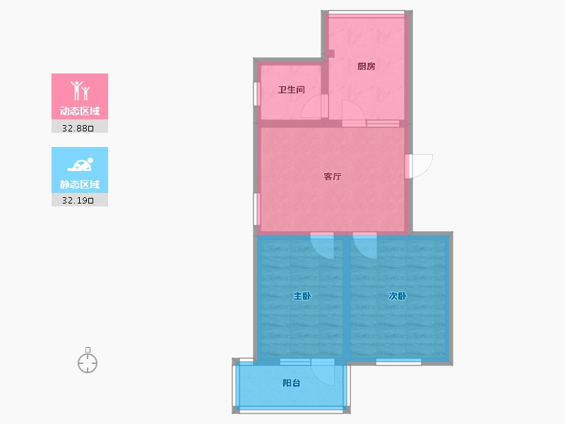 福建省-厦门市-杏林东路-55.70-户型库-动静分区