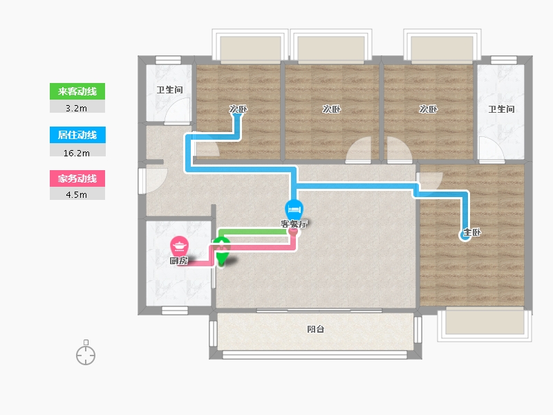 广东省-江门市-时代倾城-96.00-户型库-动静线