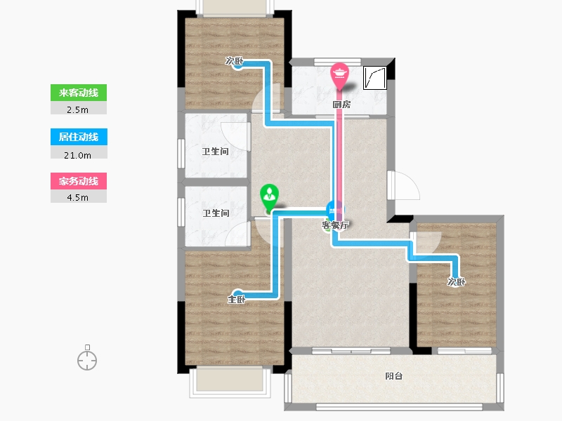 江西省-上饶市-华樾名城小区-94.39-户型库-动静线