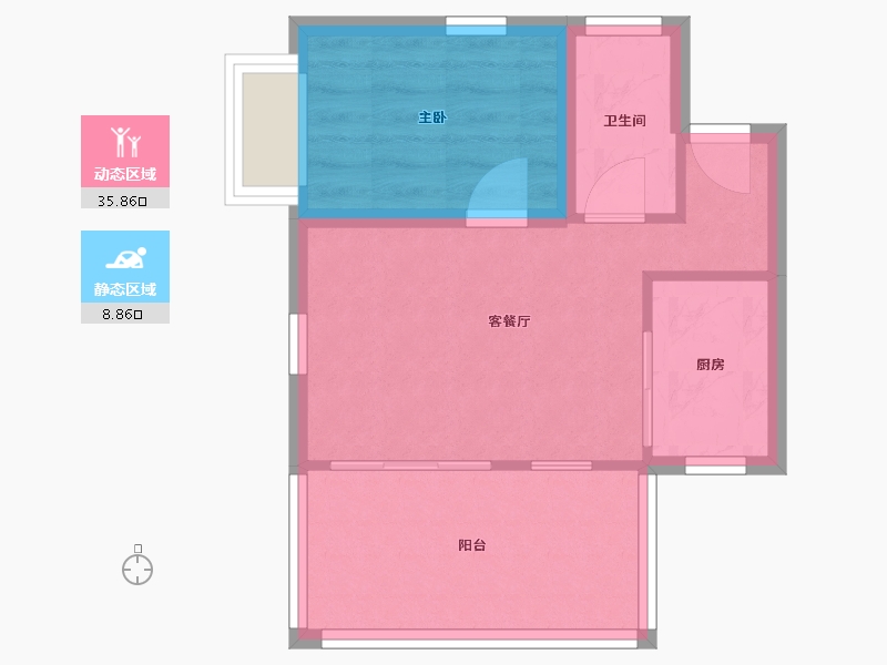 广东省-深圳市-万科清林径三期(千林山居)-39.62-户型库-动静分区