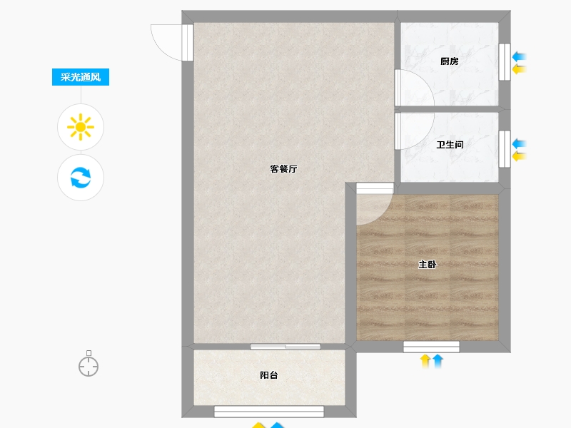 海南省-海口市-可乐园-47.71-户型库-采光通风