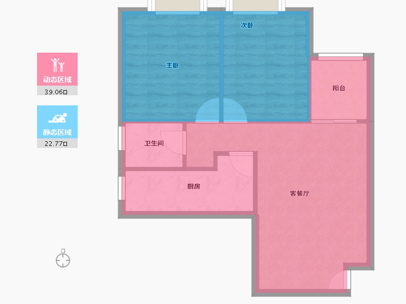 海南省-海口市-观平家园-55.81-户型库-动静分区