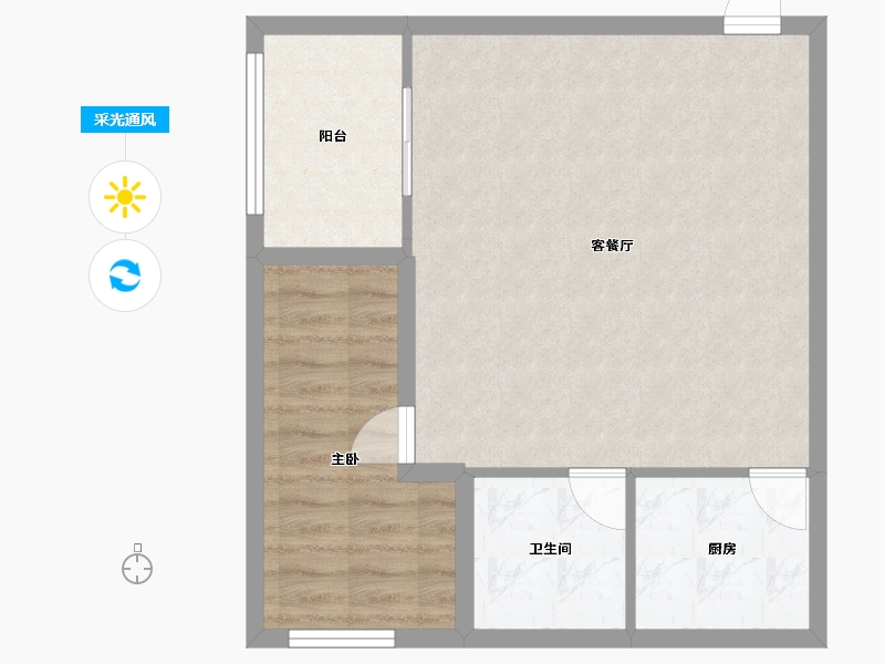 海南省-海口市-可乐园-60.14-户型库-采光通风