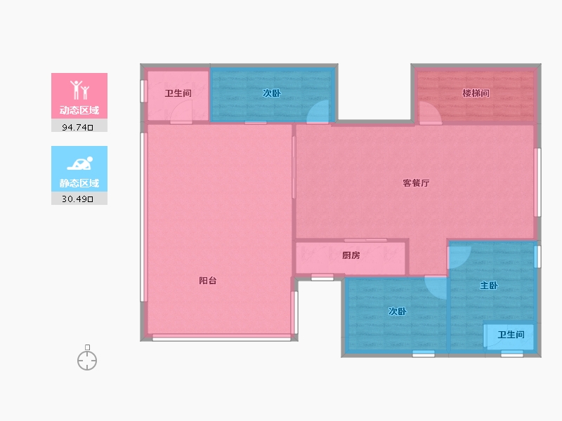 海南省-海口市-田背花园-115.37-户型库-动静分区