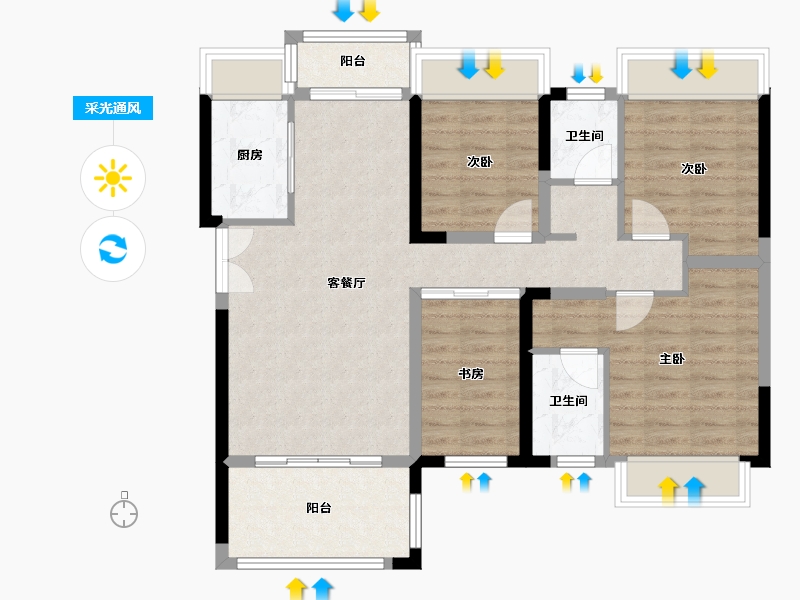 四川省-绵阳市-华池书院-108.00-户型库-采光通风