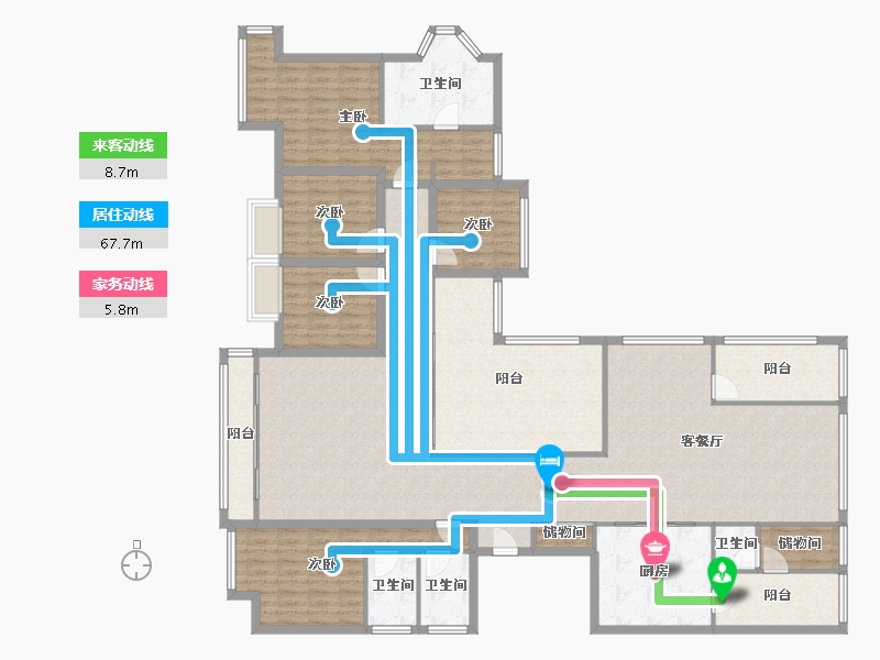 广东省-深圳市-万科清林径三期(千林山居)-209.92-户型库-动静线