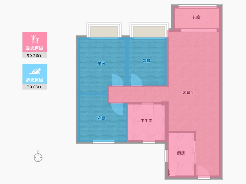 山东省-青岛市-华润城A区-70.00-户型库-动静分区