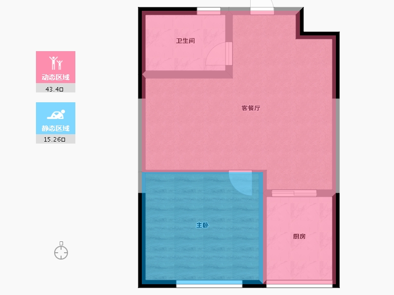 陕西省-榆林市-河汇府-51.00-户型库-动静分区