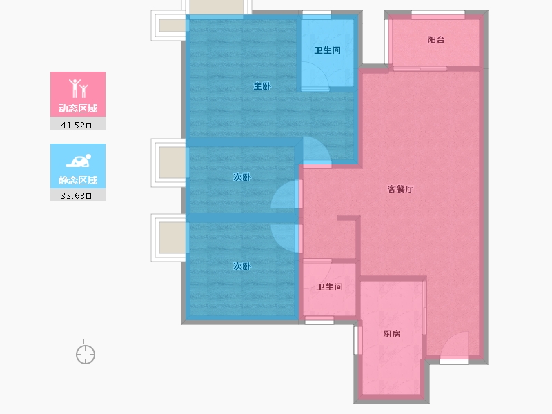 海南省-海口市-田背花园-66.33-户型库-动静分区