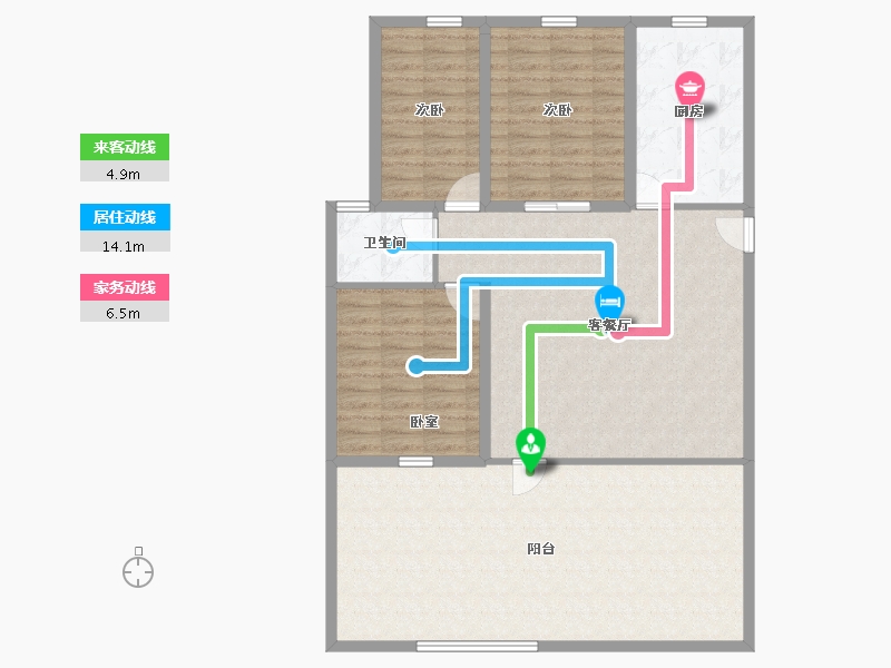 海南省-海口市-可乐园-119.56-户型库-动静线