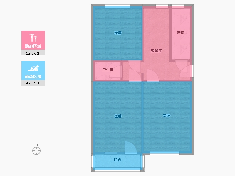 北京-北京市-胜古北里-65.00-户型库-动静分区