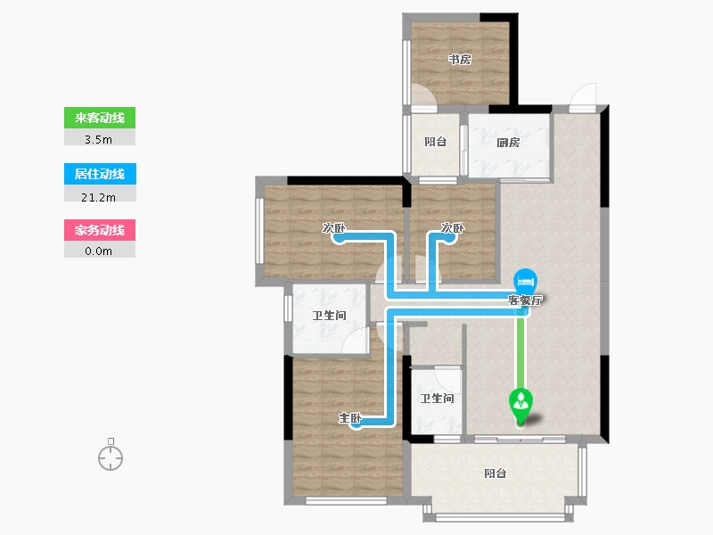 广西壮族自治区-百色市-万锦名门二期-109.00-户型库-动静线