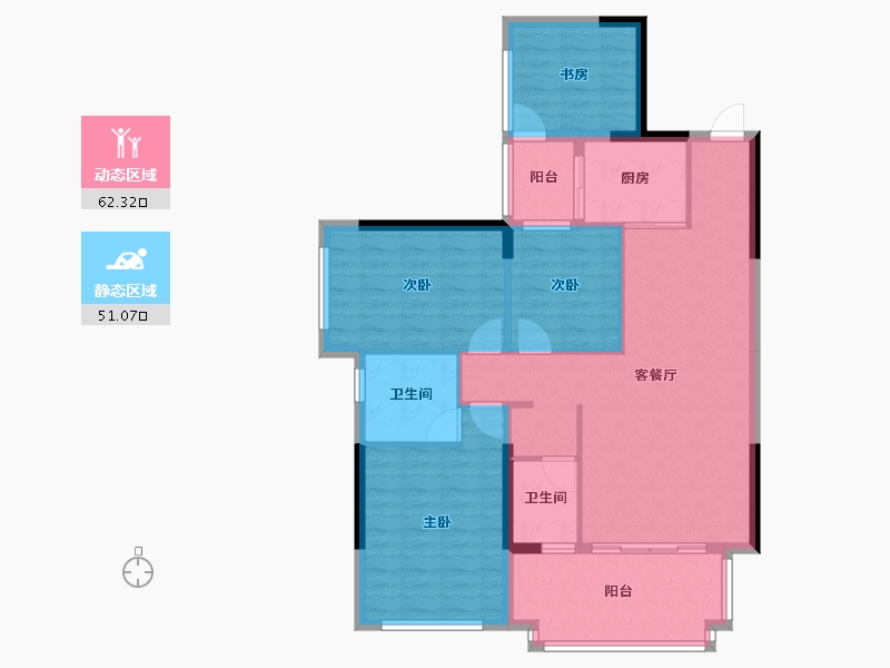 广西壮族自治区-百色市-万锦名门二期-109.00-户型库-动静分区