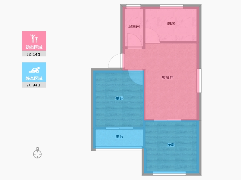 北京-北京市-义宾南区-44.00-户型库-动静分区