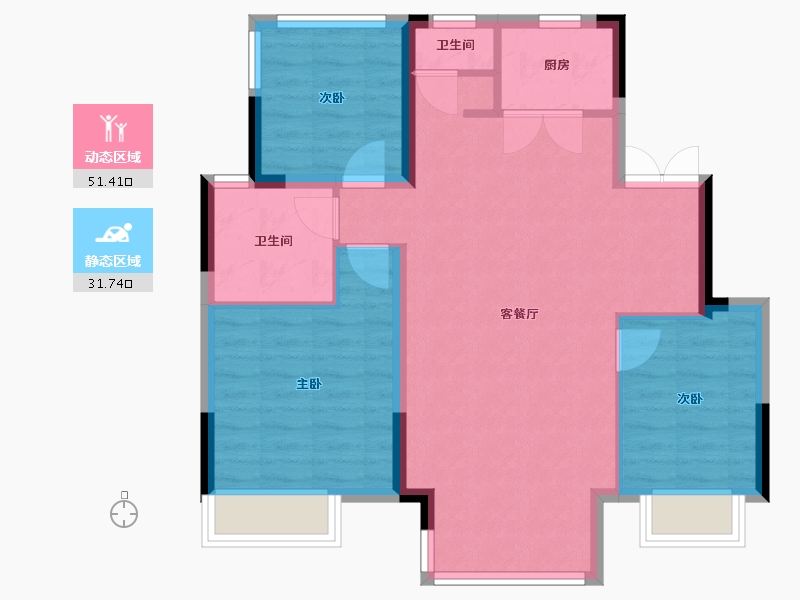 安徽省-合肥市-佳兆业未来城-77.89-户型库-动静分区